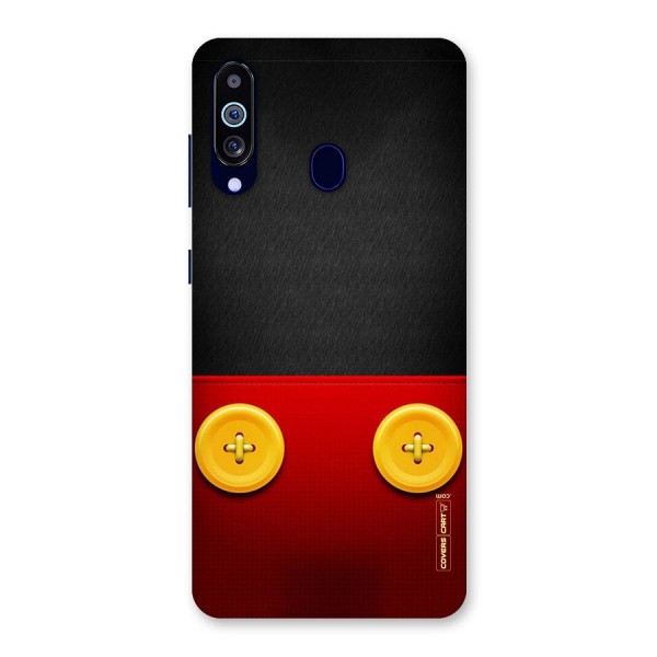 Yellow Button Back Case for Galaxy A60