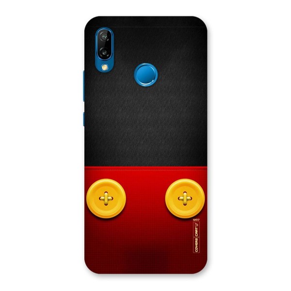 Yellow Button Back Case for Huawei P20 Lite