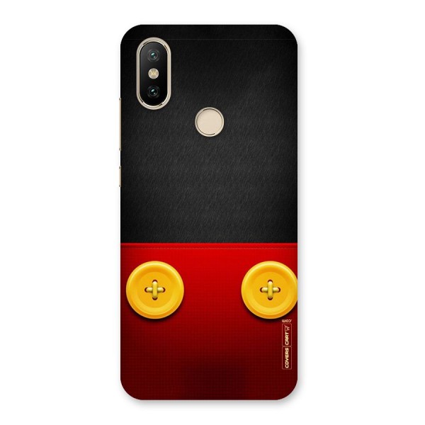 Yellow Button Back Case for Mi A2