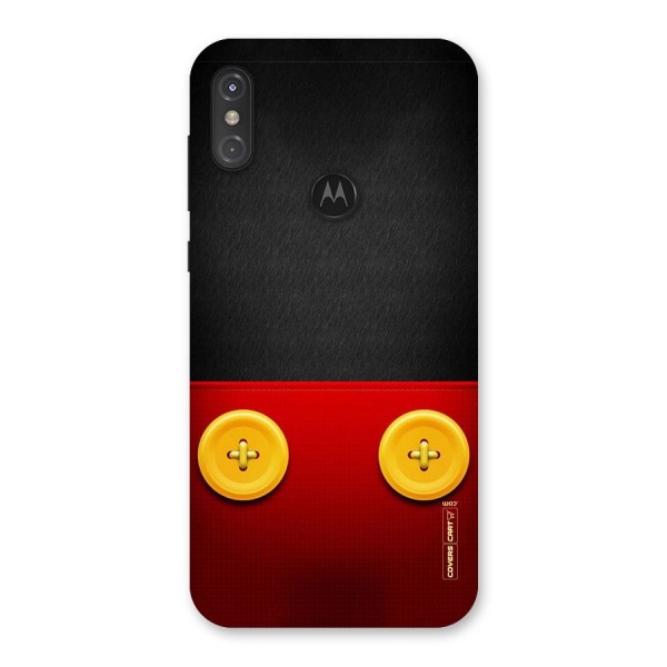 Yellow Button Back Case for Motorola One Power