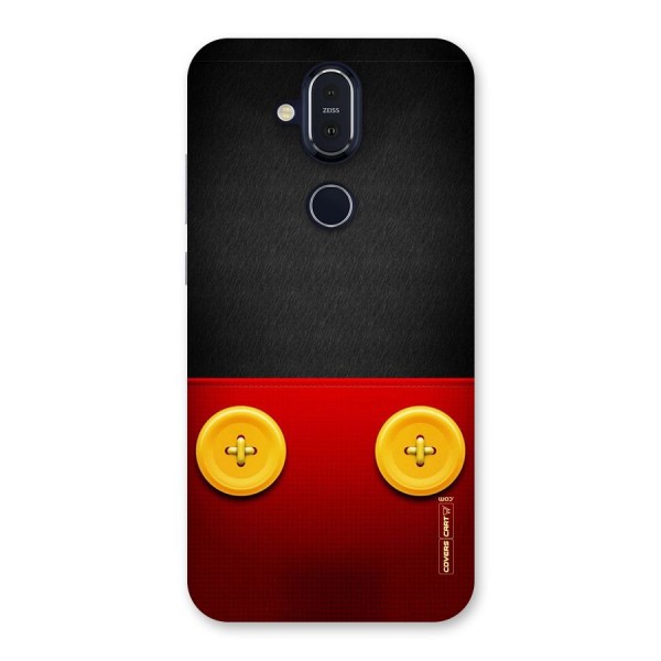 Yellow Button Back Case for Nokia 8.1