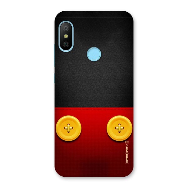 Yellow Button Back Case for Redmi 6 Pro