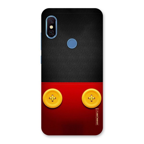 Yellow Button Back Case for Redmi Note 6 Pro