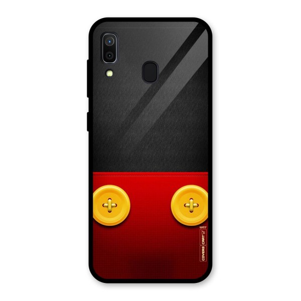 Yellow Button Glass Back Case for Galaxy A30