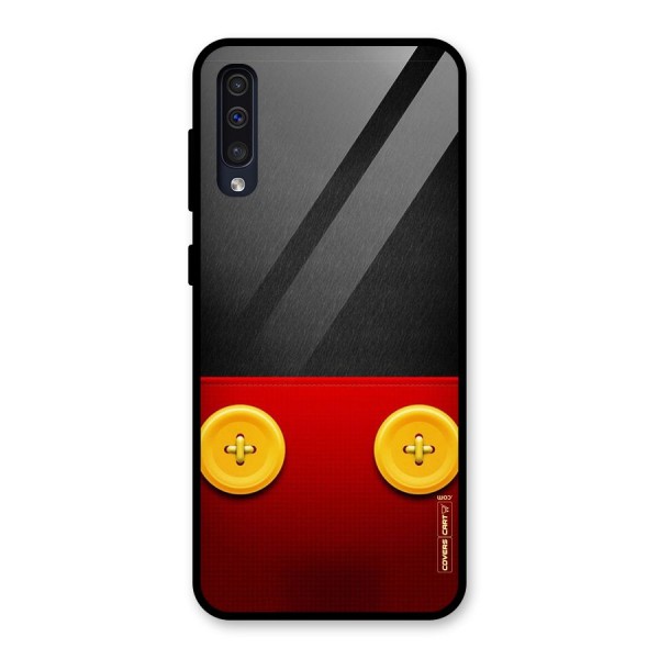 Yellow Button Glass Back Case for Galaxy A50s