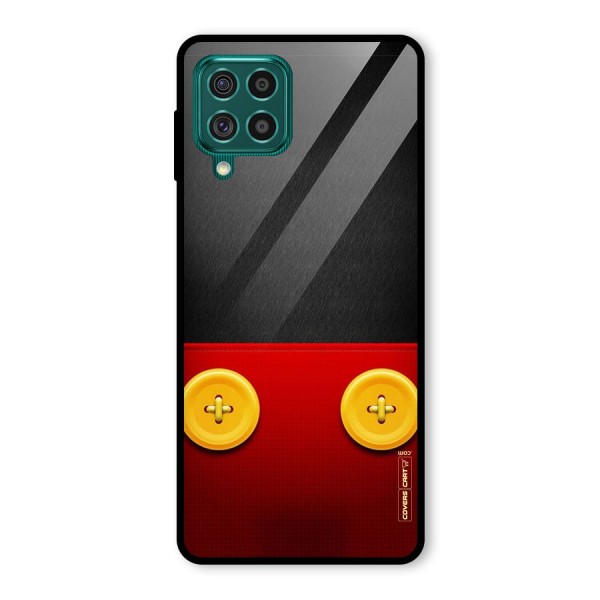 Yellow Button Glass Back Case for Galaxy F62