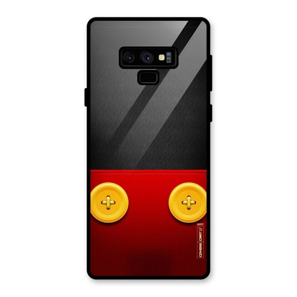 Yellow Button Glass Back Case for Galaxy Note 9