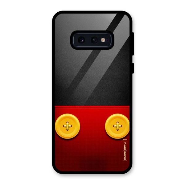 Yellow Button Glass Back Case for Galaxy S10e