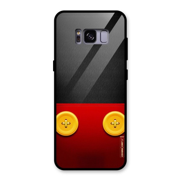 Yellow Button Glass Back Case for Galaxy S8