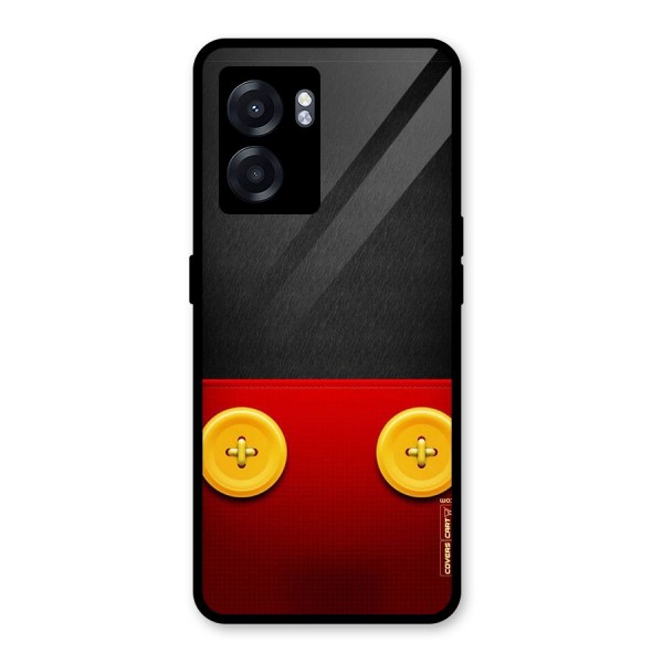 Yellow Button Glass Back Case for Oppo K10 (5G)