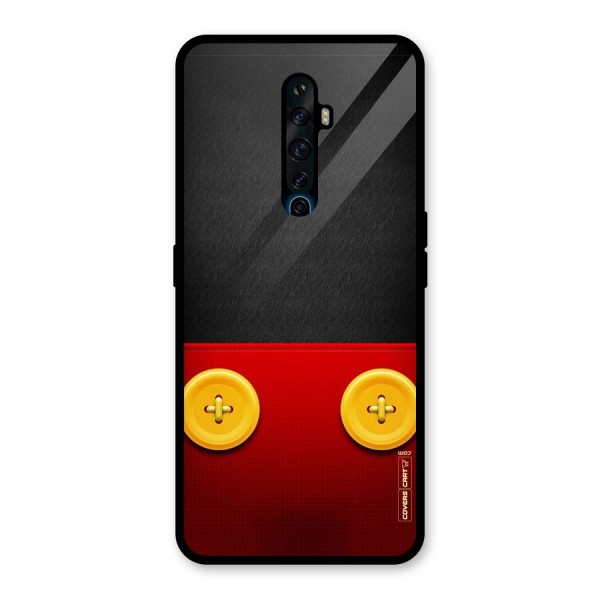 Yellow Button Glass Back Case for Oppo Reno2 Z