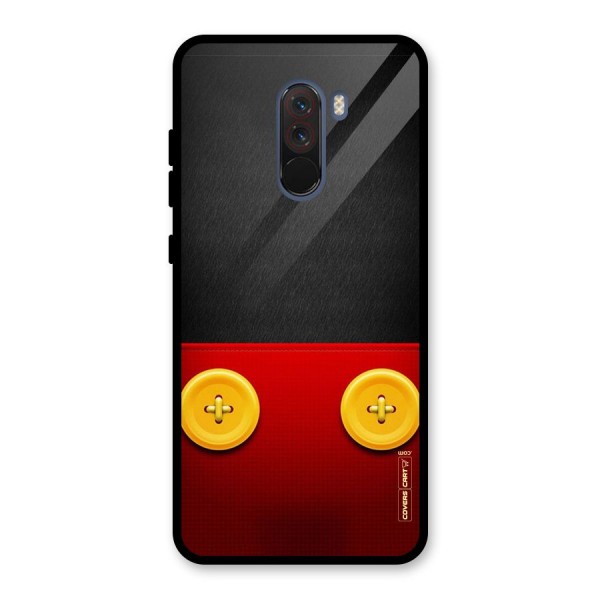 Yellow Button Glass Back Case for Poco F1