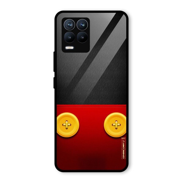 Yellow Button Glass Back Case for Realme 8 Pro