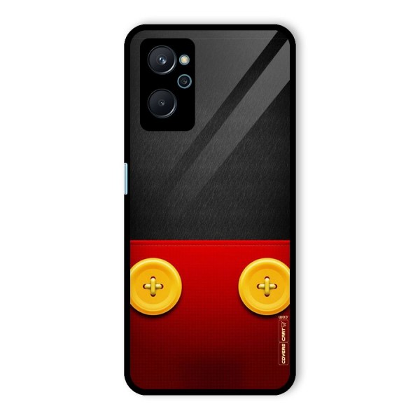 Yellow Button Glass Back Case for Realme 9i