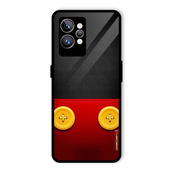 Yellow Button Glass Back Case for Realme GT2 Pro