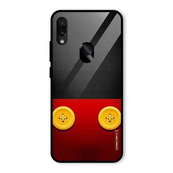 Yellow Button Glass Back Case for Redmi Note 7