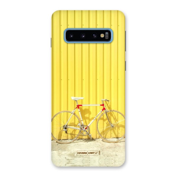 Yellow Cycle Classic Back Case for Galaxy S10