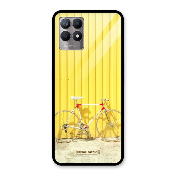 Yellow Cycle Classic Glass Back Case for Realme 8i