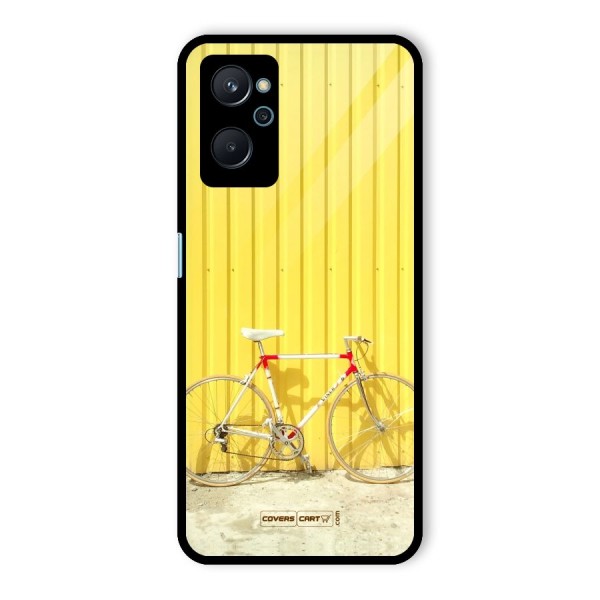 Yellow Cycle Classic Glass Back Case for Realme 9i