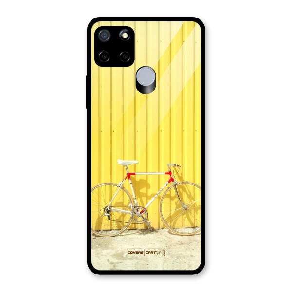 Yellow Cycle Classic Glass Back Case for Realme C15