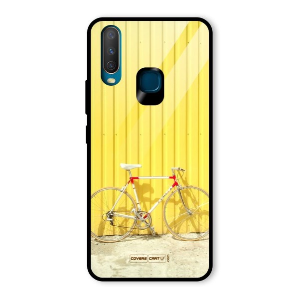 Yellow Cycle Classic Glass Back Case for Vivo Y12