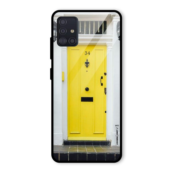 Yellow Door Glass Back Case for Galaxy A51