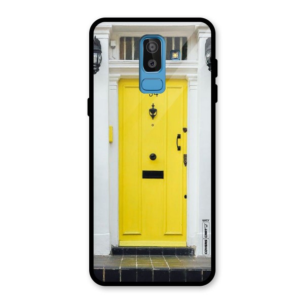 Yellow Door Glass Back Case for Galaxy J8