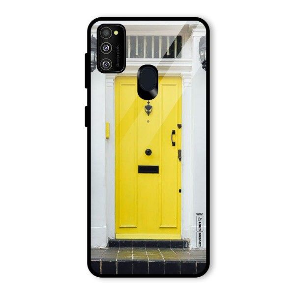 Yellow Door Glass Back Case for Galaxy M21