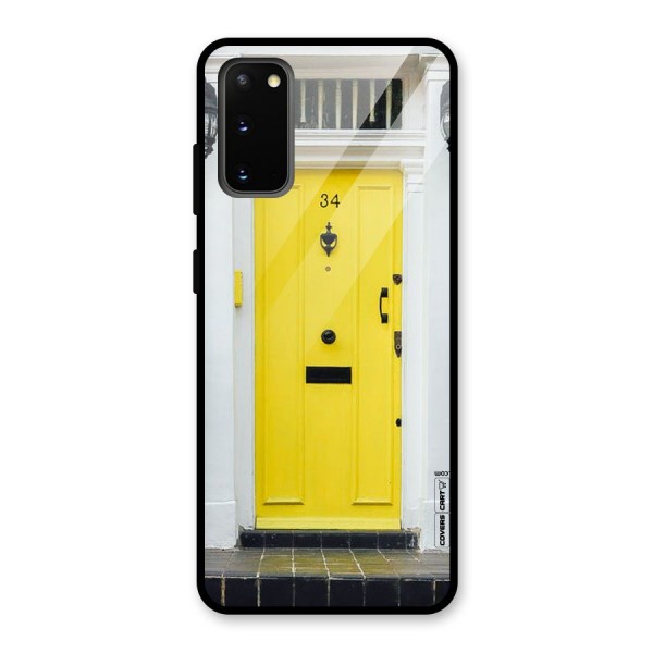 Yellow Door Glass Back Case for Galaxy S20