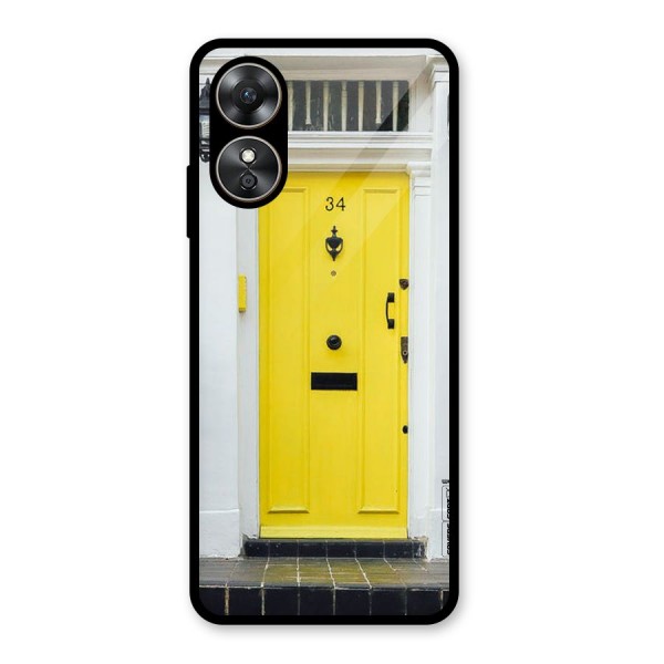 Yellow Door Glass Back Case for Oppo A17