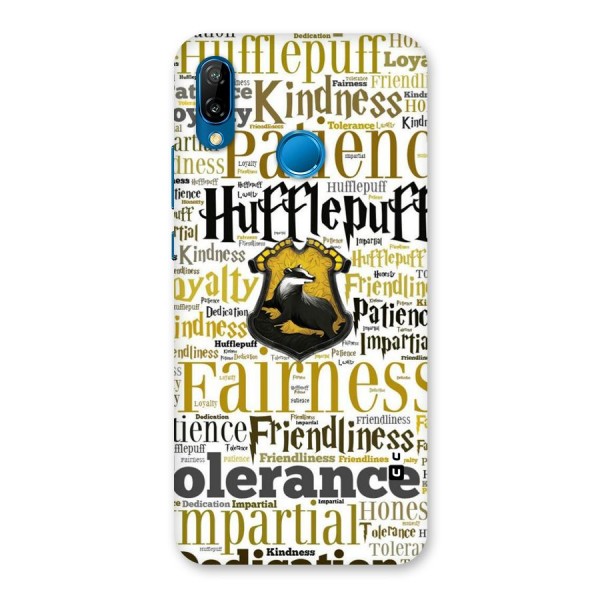 Yellow Fairness Back Case for Huawei P20 Lite