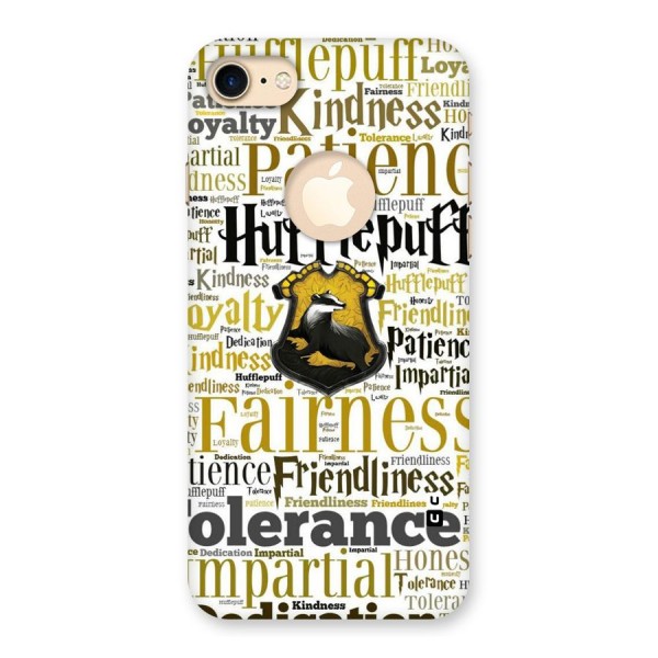 Yellow Fairness Back Case for iPhone 8 Logo Cut