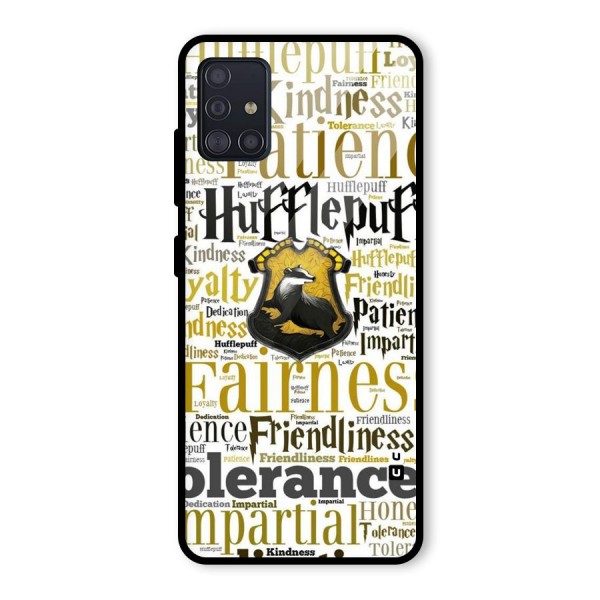 Yellow Fairness Glass Back Case for Galaxy A51