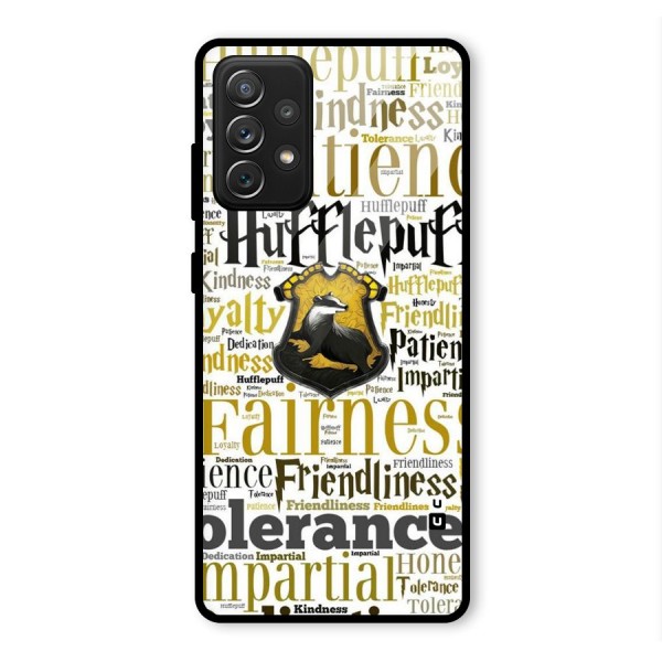 Yellow Fairness Glass Back Case for Galaxy A72