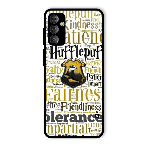 Yellow Fairness Glass Back Case for Galaxy F23