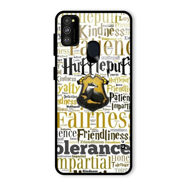 Yellow Fairness Glass Back Case for Galaxy M21