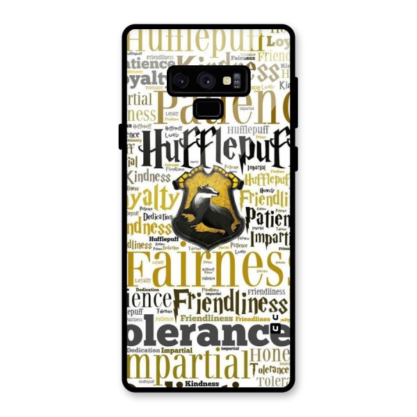 Yellow Fairness Glass Back Case for Galaxy Note 9