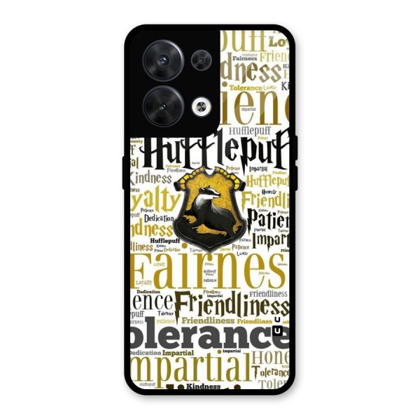 Yellow Fairness Glass Back Case for Oppo Reno8 5G