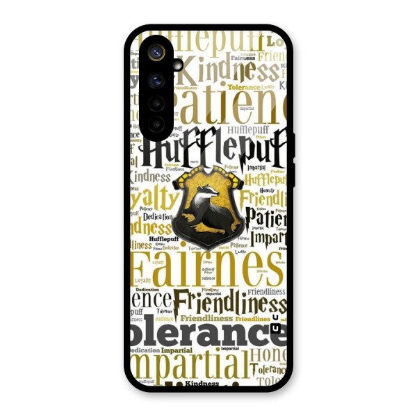 Yellow Fairness Glass Back Case for Realme 6