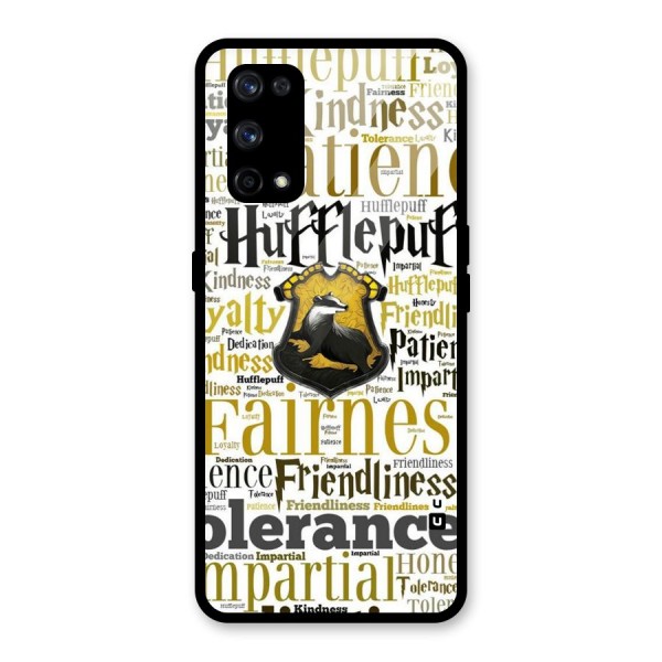 Yellow Fairness Glass Back Case for Realme X7 Pro