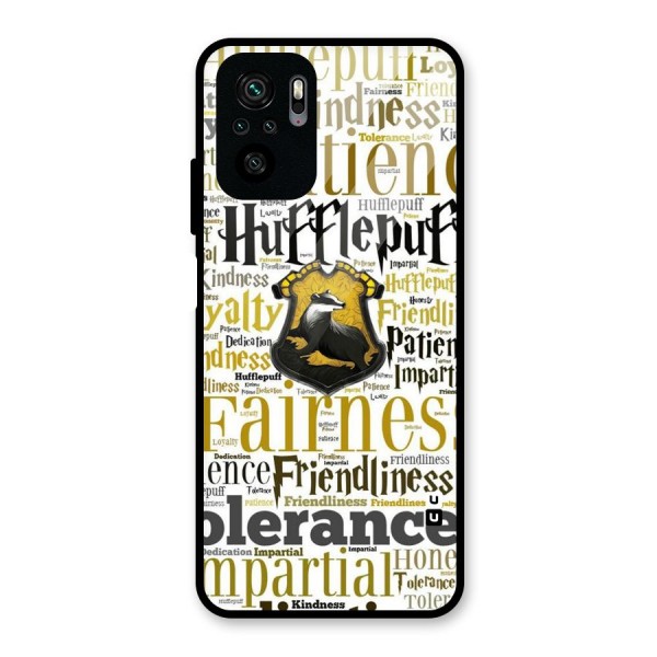 Yellow Fairness Glass Back Case for Redmi Note 10