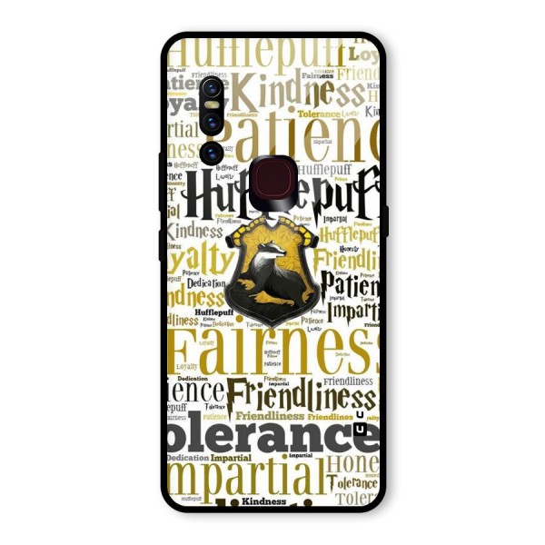 Yellow Fairness Glass Back Case for Vivo V15