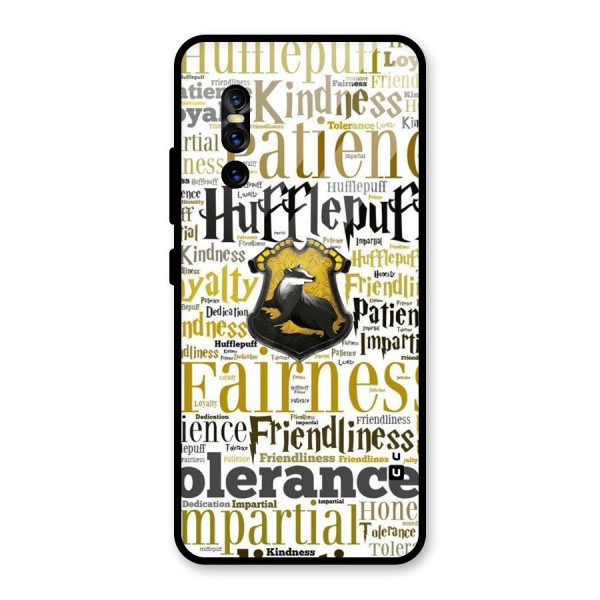 Yellow Fairness Glass Back Case for Vivo V15 Pro