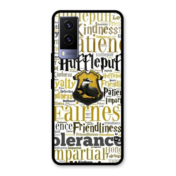 Yellow Fairness Glass Back Case for Vivo V21e 5G