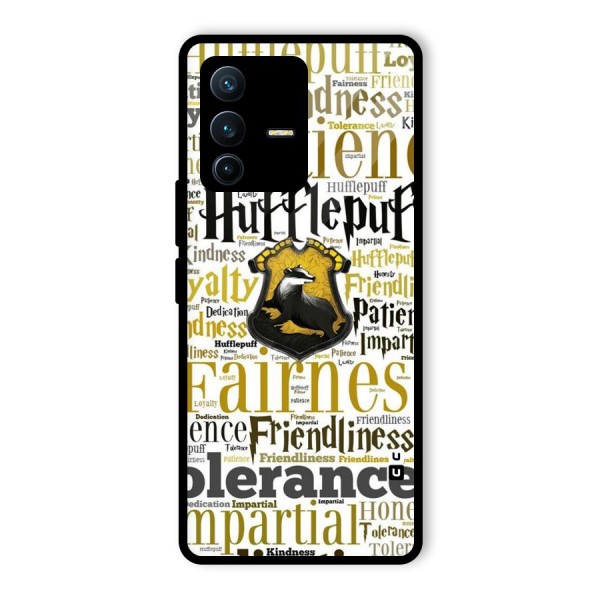 Yellow Fairness Glass Back Case for Vivo V23 Pro