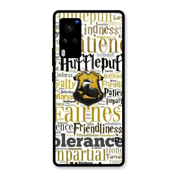 Yellow Fairness Glass Back Case for Vivo X60 Pro