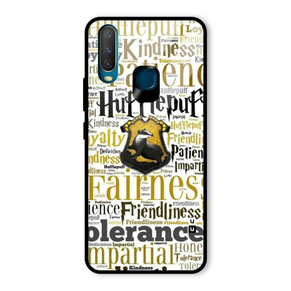 Yellow Fairness Glass Back Case for Vivo Y15