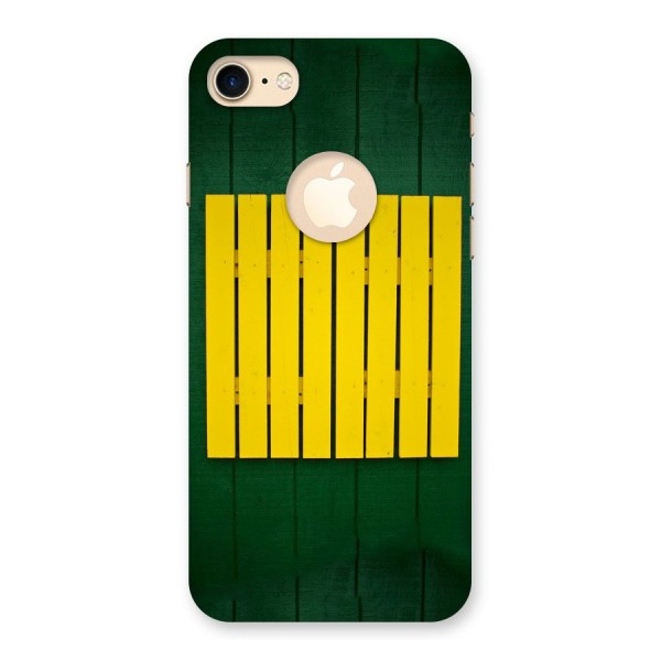 Yellow Fence Back Case for iPhone 8 Logo Cut