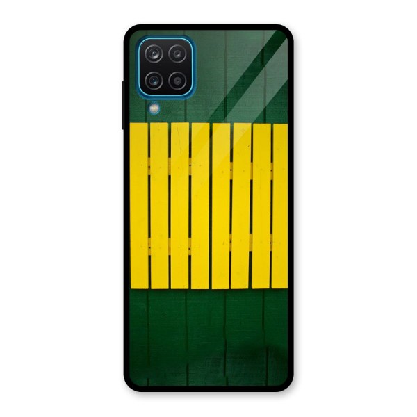 Yellow Fence Glass Back Case for Galaxy A12