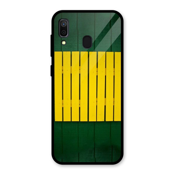 Yellow Fence Glass Back Case for Galaxy A30